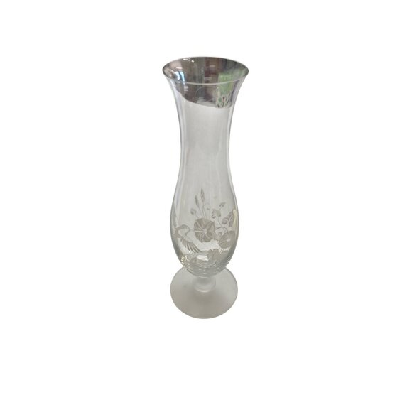 Avon Hummingbird Crystal Bud Vase - Picture 2 of 14
